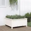 Image de vidaXL Jardinière blanc 82,5x82,5x39 cm bois massif de pin