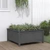Image de vidaXL Jardinière gris 82,5x82,5x39 cm bois massif de pin