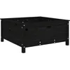 Image de vidaXL Jardinière noir 82,5x82,5x39 cm bois massif de pin