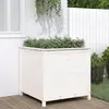 Image de vidaXL Jardinière blanc 82,5x82,5x78 cm bois massif de pin