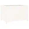 Image de vidaXL Lit surélevé de jardin blanc 119,5x82,5x78cm bois de pin massif, lit surélevé, lit de fleurs surélevé, jardinière surélevée, lit de jardin