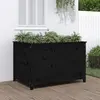 Image de vidaXL Lit surélevé de jardin noir 119,5x82,5x78 cm bois de pin massif