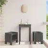 Image de vidaXL Tabourets de jardin lot de 2 gris 40x36x45 cm bois massif pin