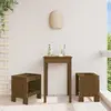 Image de vidaXL Tabourets de jardin lot de 2 marron miel 40x36x45 cm pin massif