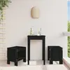 Image de vidaXL Tabourets de jardin lot de 2 noir 40x36x45 cm bois massif pin