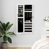 Image de vidaXL Armoire à bijoux avec miroir murale blanc 30x8,5x106 cm