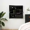 Image de vidaXL Armoire à bijoux avec miroir murale noir 37,5x10x67 cm