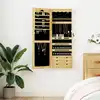 Image de vidaXL Armoire à bijoux avec miroir murale 37,5x10x106 cm