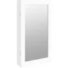 Image de vidaXL Armoire à bijoux avec miroir et éclairage LED mural blanc