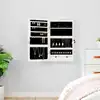 Image de vidaXL Armoire à bijoux avec miroir et éclairage LED mural blanc