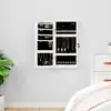 Image de vidaXL Armoire à bijoux avec miroir et éclairage LED mural blanc