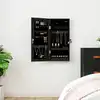Image de vidaXL Armoire à bijoux avec miroir et éclairage LED mural noir