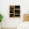 Image de vidaXL Armoire à bijoux avec miroir et éclairage LED mural