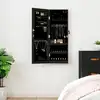 Image de vidaXL Armoire à bijoux avec miroir et éclairage LED mural noir