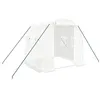 Image de vidaXL Serre avec cadre en acier blanc 4 m² 2x2x2 m, polytunnel, serre à cadre froid, serre pour tomate, serre de jardin, serre pour culture