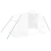 Image de vidaXL Serre avec cadre en acier blanc 6 m² 3x2x2 m, polytunnel, serre à cadre froid, serre pour tomate, serre de jardin, serre pour culture