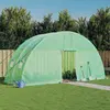 Image de vidaXL Serre avec cadre en acier vert 12 m² 6x2x2,85 m
