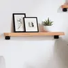 Image de vidaXL Étagère murale marron clair 60x10x4 cm bois chêne massif traité