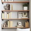 Image de vidaXL Étagère murale marron clair 80x30x2 cm bois chêne massif traité