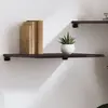 Image de vidaXL Étagère murale marron foncé 60x50x2 cm bois chêne massif traité