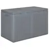 Image de vidaXL Boîte de rangement de jardin gris PP rotin 180 L