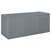 Image de vidaXL Boîte de rangement de jardin gris PP rotin 270 L