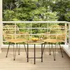 Image de vidaXL Ensemble à manger de jardin 3 pcs Résine tressée