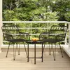Image de vidaXL Ensemble à manger de jardin 3 pcs Noir Résine tressée