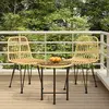 Image de vidaXL Ensemble à manger de jardin 3 pcs Résine tressée