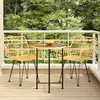 Image de vidaXL Ensemble à manger de jardin 3 pcs Résine tressée