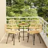 Image de vidaXL Ensemble à manger de jardin 5pcs Résine tressée