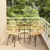 Image de vidaXL Ensemble à manger de jardin 5pcs Résine tressée