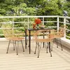 Image de vidaXL Ensemble à manger de jardin 5pcs Résine tressée