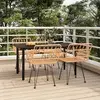 Image de vidaXL Ensemble à manger de jardin 5pcs Résine tressée