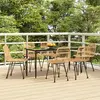 Image de vidaXL Ensemble à manger de jardin 7 pcs Résine tressée