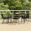 Image de vidaXL Ensemble à manger de jardin 7 pcs Noir Résine tressée