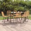Image de vidaXL Ensemble à manger de jardin 7 pcs Résine tressée