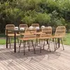 Image de vidaXL Ensemble à manger de jardin 7 pcs Résine tressée