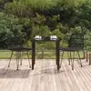 Image de vidaXL Ensemble à manger de jardin 3 pcs Noir Résine tressée