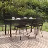 Image de vidaXL Ensemble à manger de jardin 5 pcs Noir Résine tressée