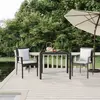 Image de vidaXL Ensemble à manger de jardin avec coussins 3 pcs Noir