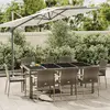 Image de vidaXL Ensemble à manger de jardin 9 pcs coussins gris résine tressée