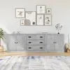 Image de vidaXL Buffets 3 pcs gris béton bois d'ingénierie