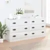Image de vidaXL Buffets 2 pcs blanc brillant bois d'ingénierie