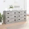 Image de vidaXL Buffets 2 pcs gris béton bois d'ingénierie