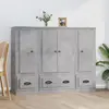 Image de vidaXL Buffets 3 pcs gris béton bois d'ingénierie