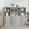 Image de vidaXL Buffets 3 pcs gris béton bois d'ingénierie