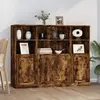 Image de vidaXL Buffets 3 pcs chêne fumé bois d'ingénierie