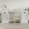 Image de vidaXL Bureau avec armoire blanc bois d'ingénierie
