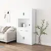 Image de vidaXL Buffet haut Blanc Bois d'ingénierie